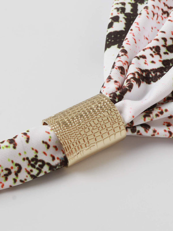 Women's Plunge Halter One-piece Swimsuit