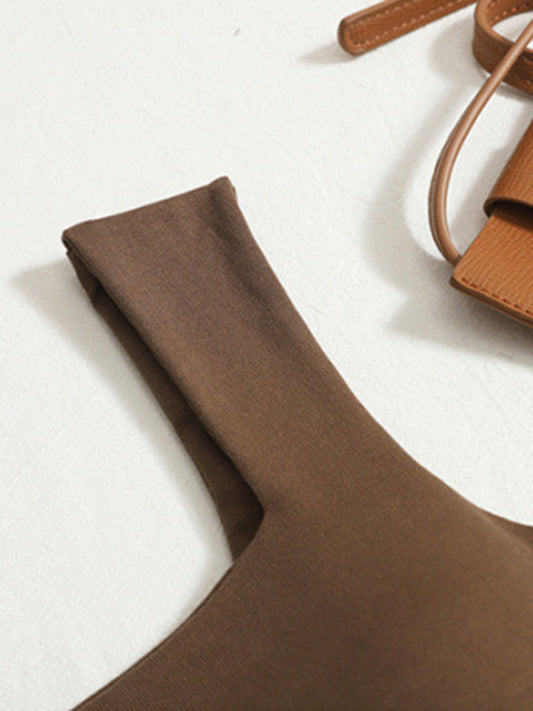 Women's Solid Color Corset Crop Top