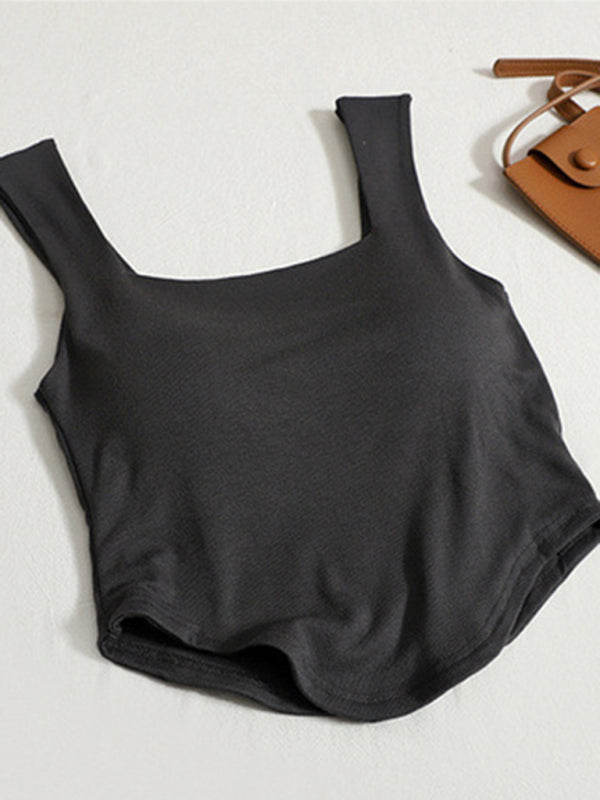 Women's Solid Color Corset Crop Top