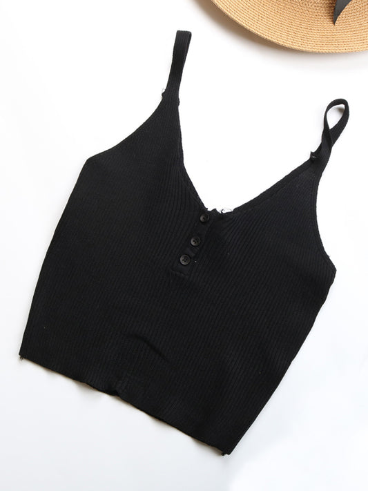 Women's Solid Color Free Throw Rib Crop Tank