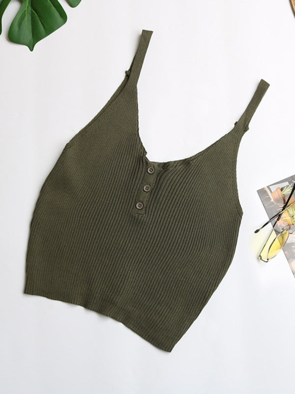 Women's Solid Color Free Throw Rib Crop Tank