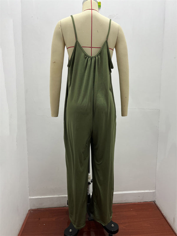 Women's Solid Color Hot Short Jumpsuit