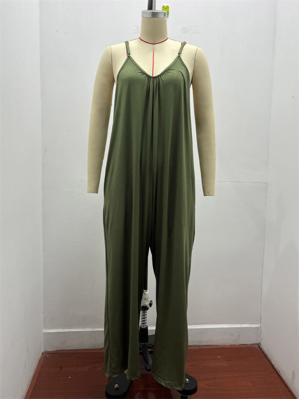 Women's Solid Color Hot Short Jumpsuit