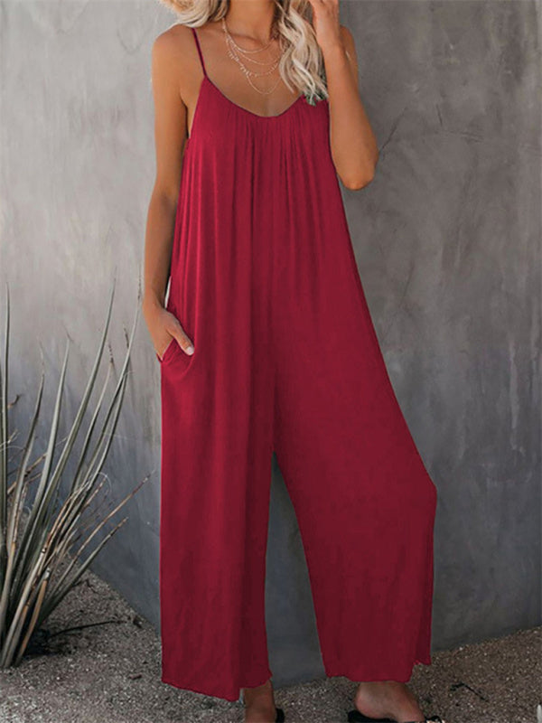 Women's Solid Color Hot Short Jumpsuit