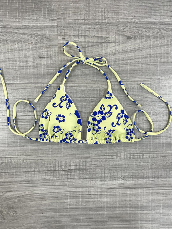 New printed sexy strappy split swimsuit swimsuit bikini female bikini