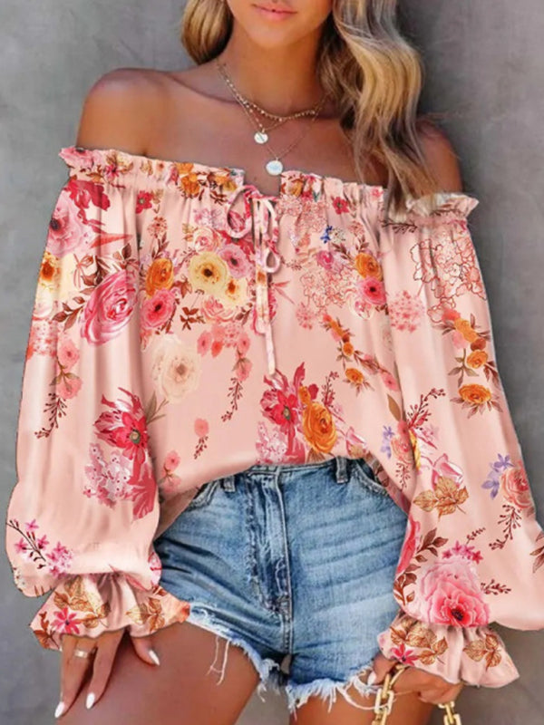 Women's Floral The Shoulder Top