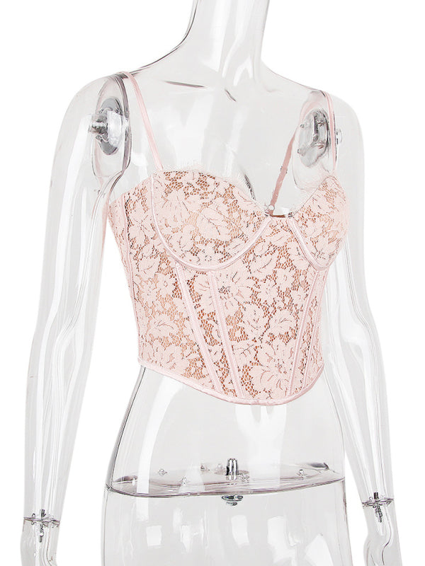 New Arrival Lace Babes Camisole Fishbone Top