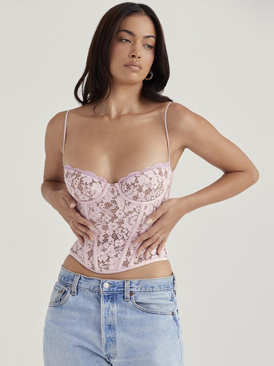 New Arrival Lace Babes Camisole Fishbone Top
