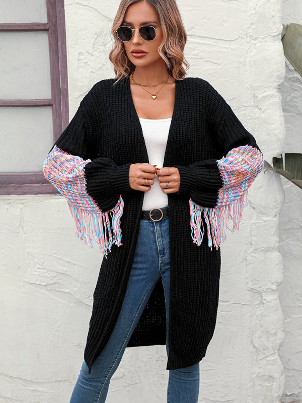 Women's Fringe Knit Sweater Knitted Sweater