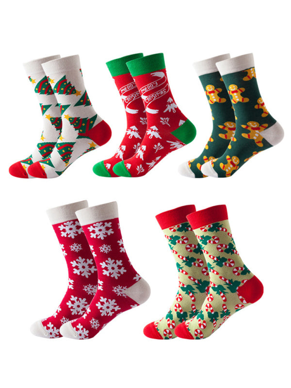 New mid-calf socks fun Christmas socks