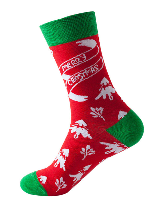 New mid-calf socks fun Christmas socks