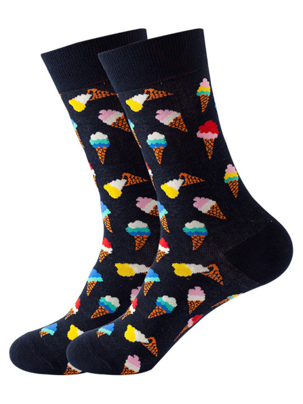New mid-calf socks with interesting patterns (a variety of colors to choose from)