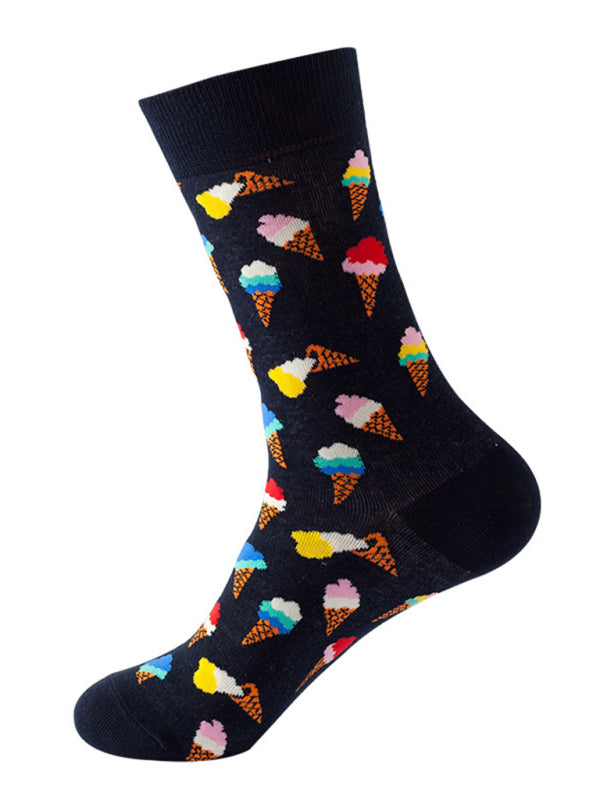 New mid-calf socks with interesting patterns (a variety of colors to choose from)