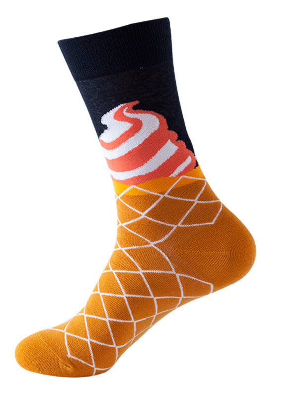 New mid-calf socks with interesting patterns (a variety of colors to choose from)