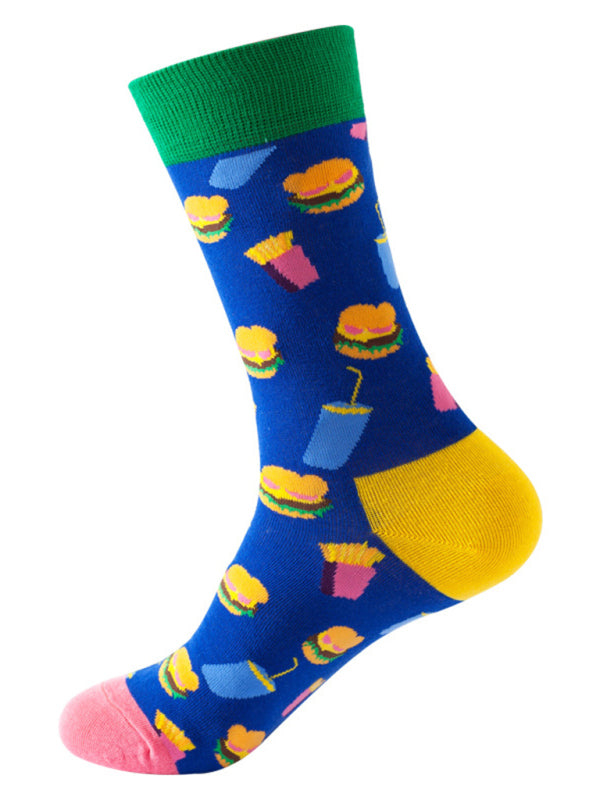 New mid-calf socks with interesting patterns (a variety of colors to choose from)
