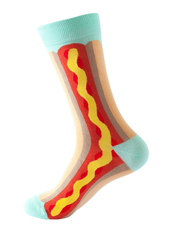 New mid-calf socks with interesting patterns (a variety of colors to choose from)