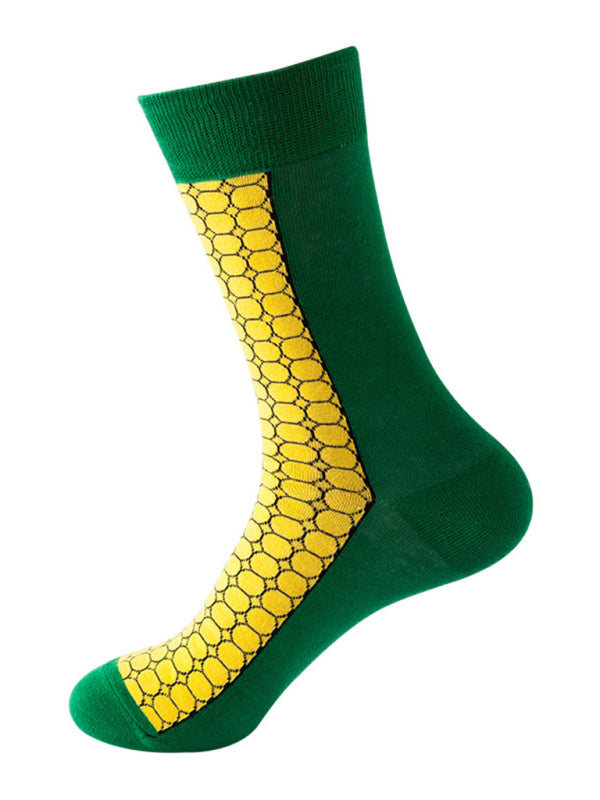 New mid-calf socks with interesting patterns (a variety of colors to choose from)