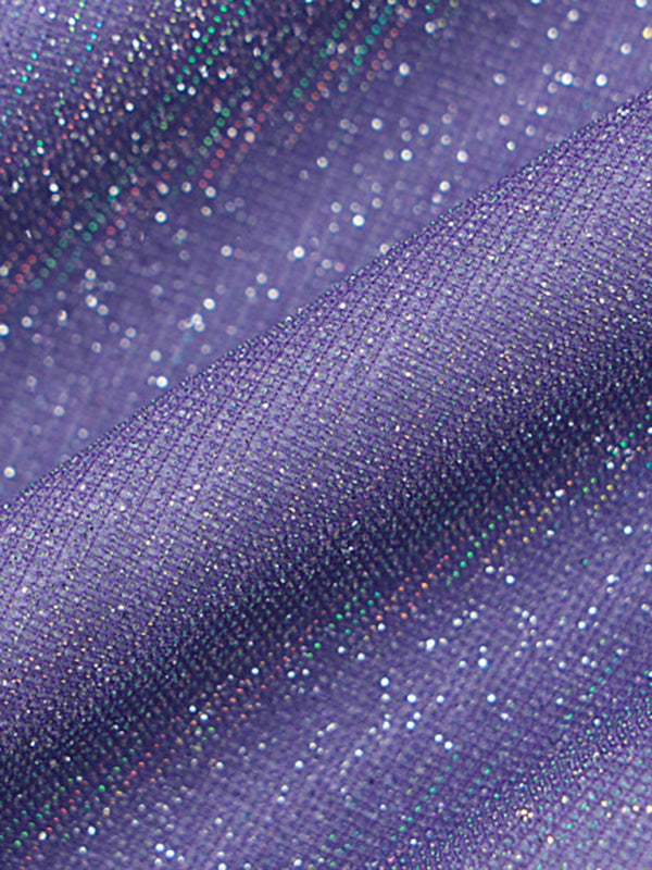 New women's sexy ladylike style breast-wrapped and stitched hollow bright silk suspender dress