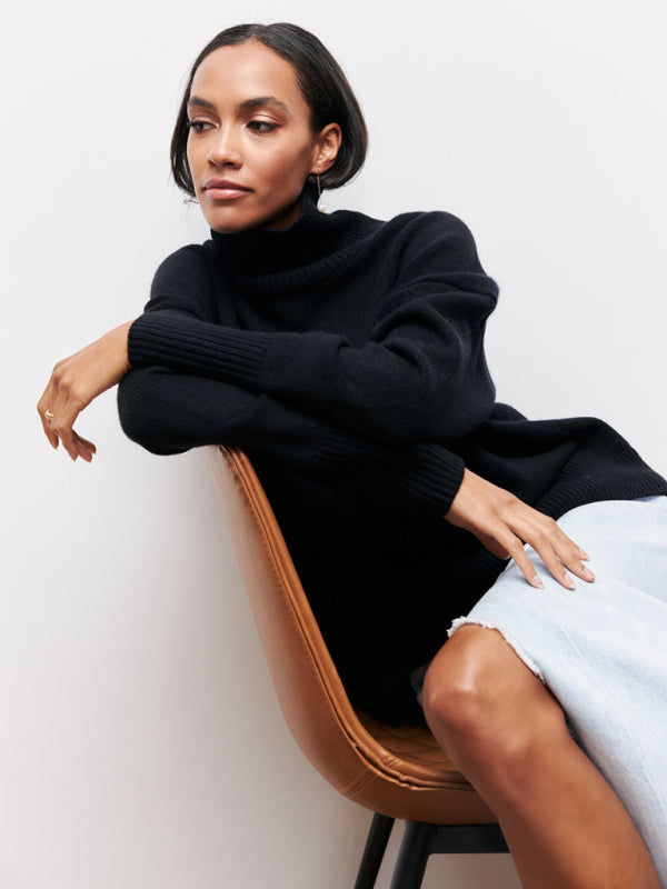 New loose half turtleneck autumn and winter sweater