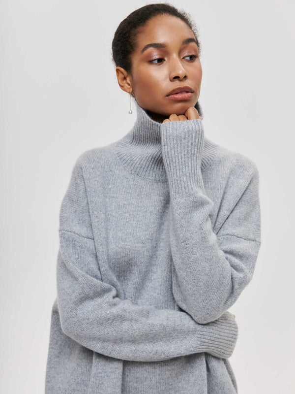 New loose half turtleneck autumn and winter sweater