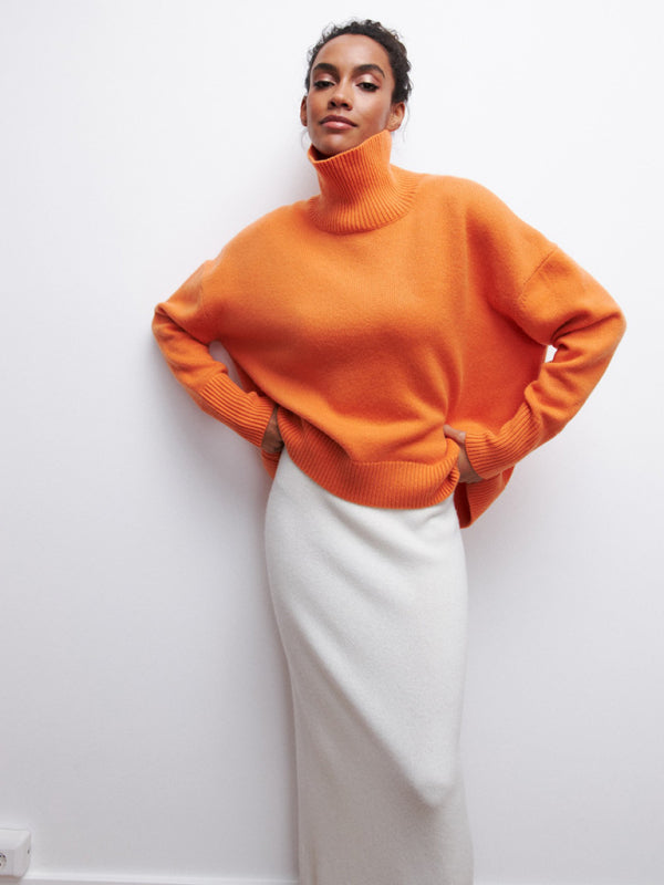 New loose half turtleneck autumn and winter sweater