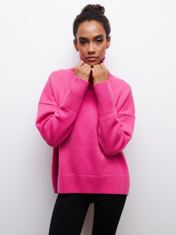 New loose half turtleneck autumn and winter sweater