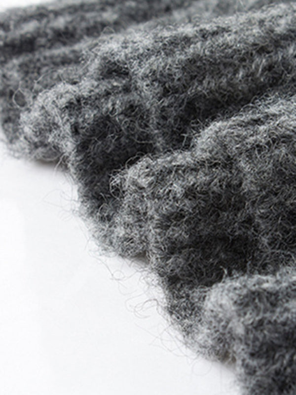 Women's round neck loose bow pullover sweater