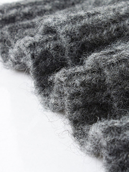 Women's round neck loose bow pullover sweater