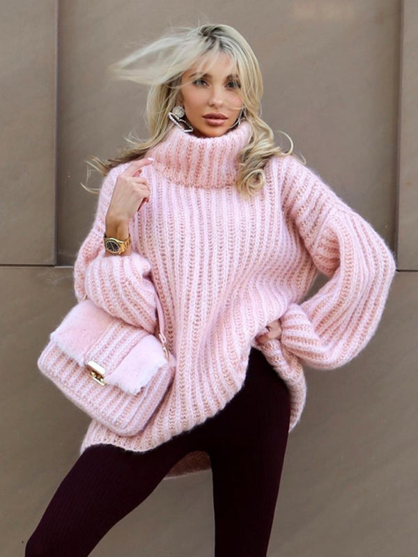 Women's fashion new fluffy long sleeve pullover sweater sweater