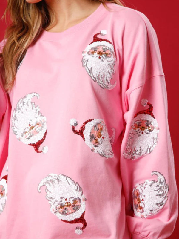 Christmas clothing women's Christmas sequined sweatshirt