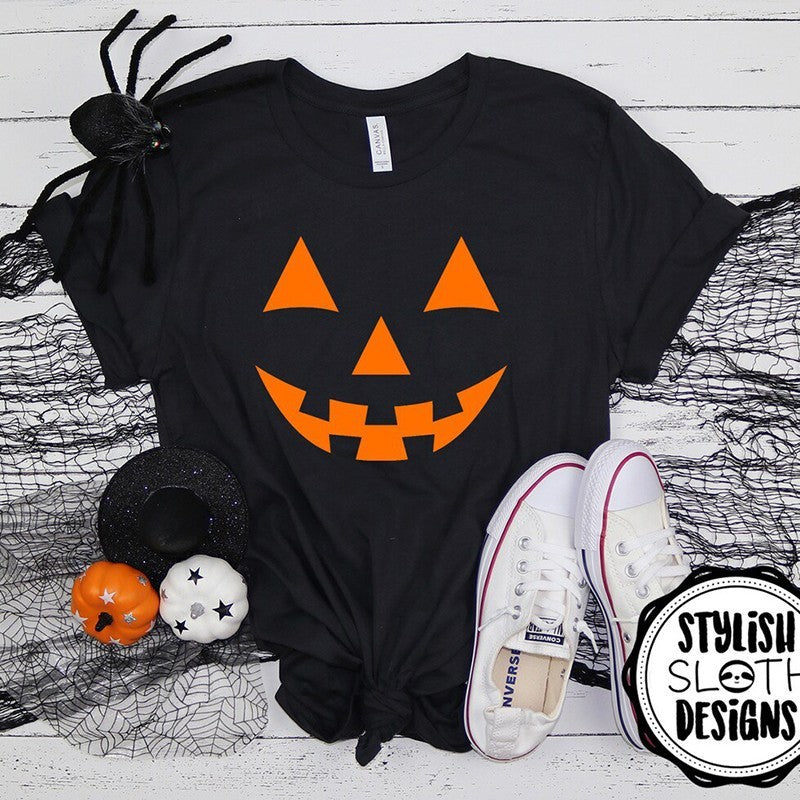Women's Halloween Pumpkin Skull Series T-Shirt